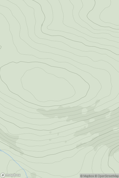 Thumbnail image for Y Foel [Bala to Welshpool] [SJ187391] showing contour plot for surrounding peak